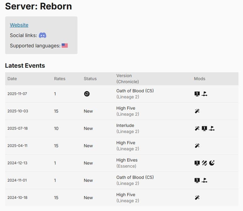 Server page